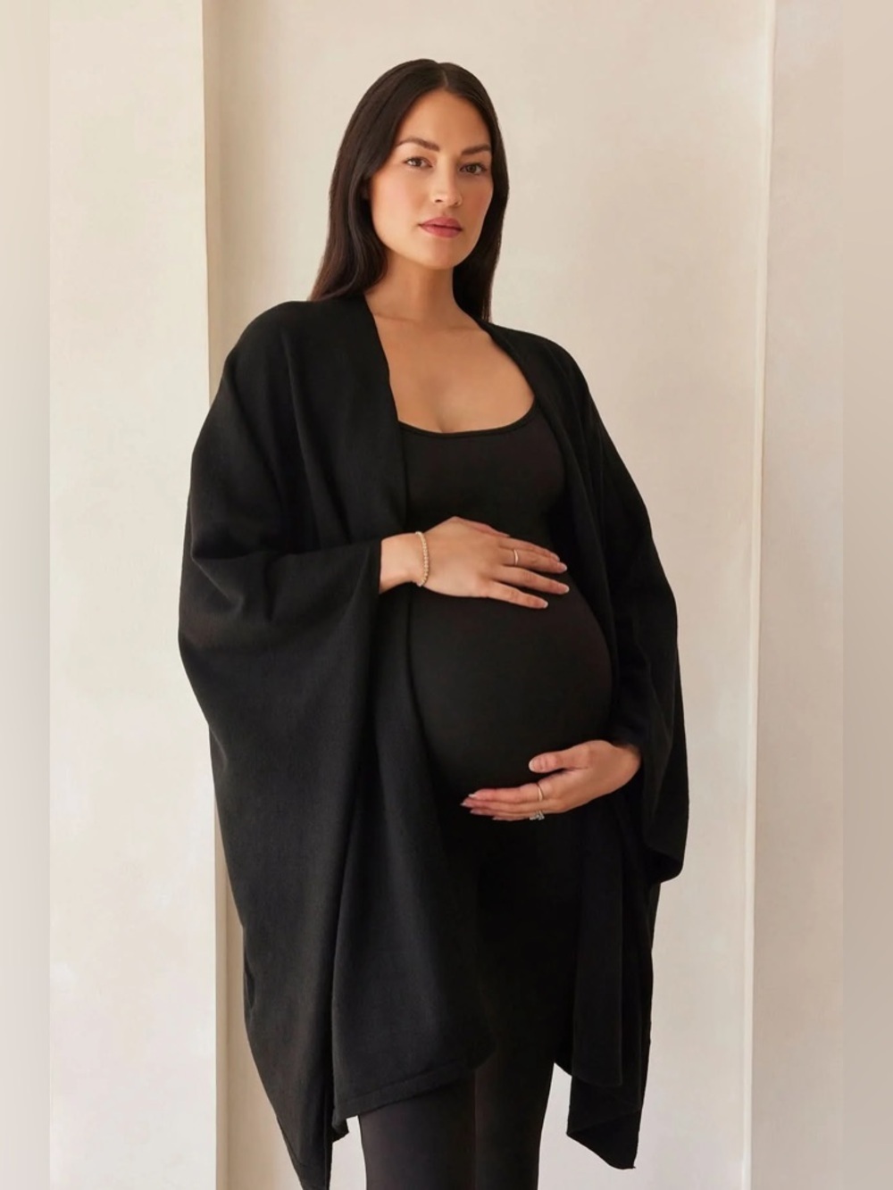 Bumpsuit Infinity Wrap Black Maternity Nursing One Size Luxury Loungewear OS